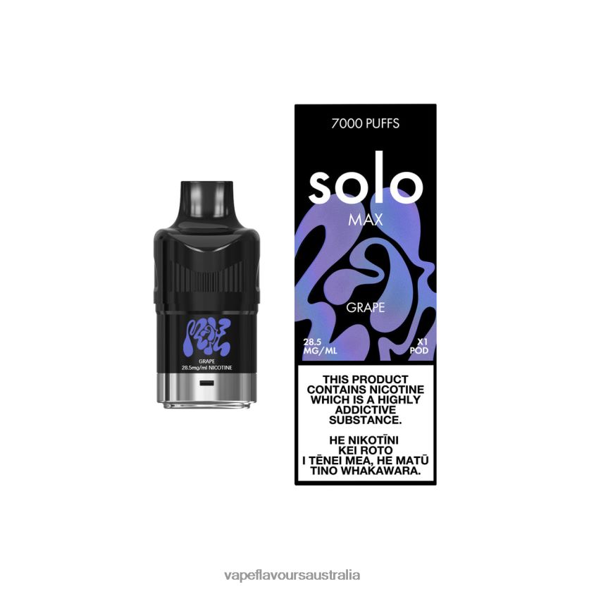 Vape Nicotine Australia - Solo MAX Pod Grape TDP24278