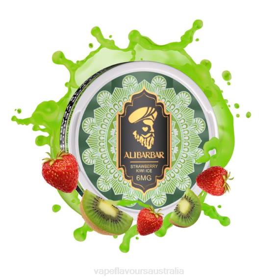 Vape Flavours Australia - Alibarbar Nicotine Pouches Strawberry Kiwi Ice F8RD154