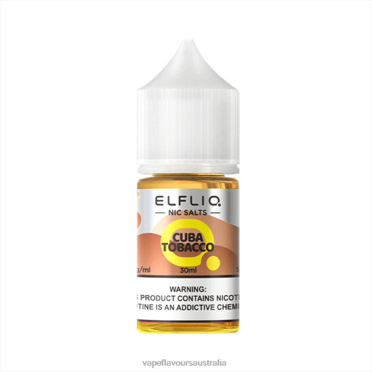 ELFBAR ELFLIQ nic salt 30ml CUBA TOBACCO 6XXVJ16 Vape Australia