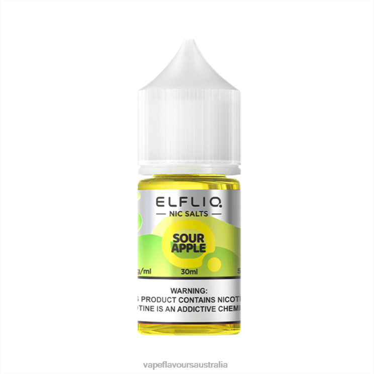 ELFBAR ELFLIQ nic salt 30ml SOUR APPLE 6XXVJ28 Vape Nicotine Australia