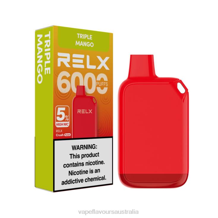 Vape Australia - RELX Crush Pocket 6000 5% High Nic Triple Mango HP42626