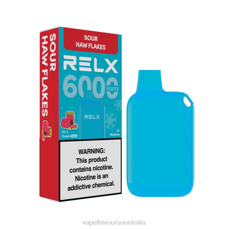 Vape Australia - RELX Crush Pocket 6000 Icy Sour Haw Flakes HP42616