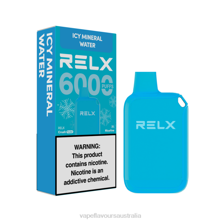 Vape Nicotine Australia - RELX Crush Pocket 6000 Icy Icy Mineral Water HP42623