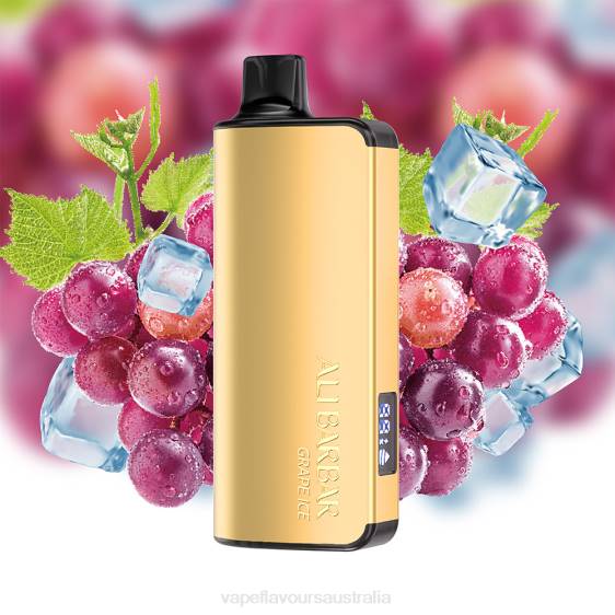 Vape Liquid - Alibarbar Ingot 9000 Disposable Vape Grape Ice F8RD20
