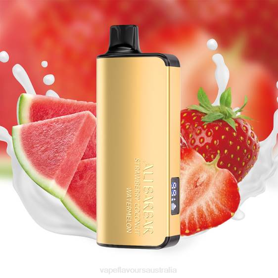 Vape Pod Kit - Alibarbar Ingot 9000 Disposable Vape Strawberry Coconut Watermelon F8RD24