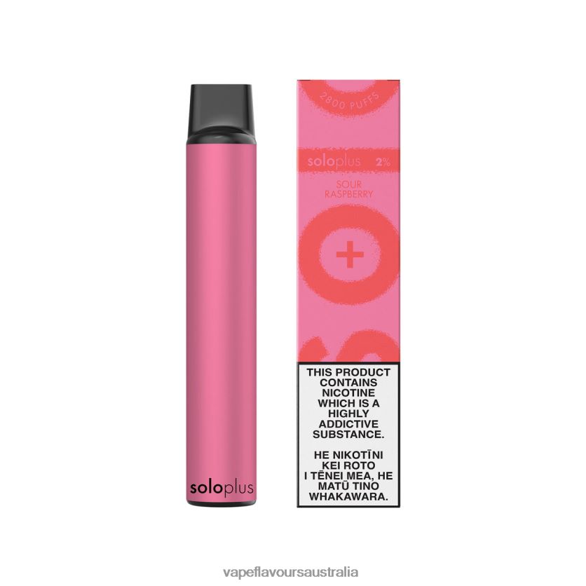 Vape Liquid - Solo Plus Disposable Vape Sour Raspberry TDP24235