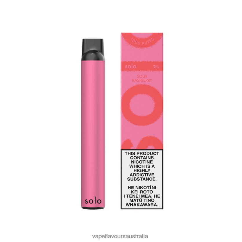 Vape Nicotine Australia - Solo Disposable Vape Sour Raspberry TDP24213