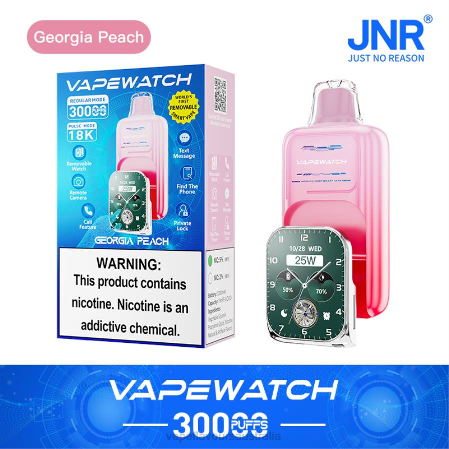 JNR JNR Vape Watch N4P03 vape nicotine australia Georgia Peach