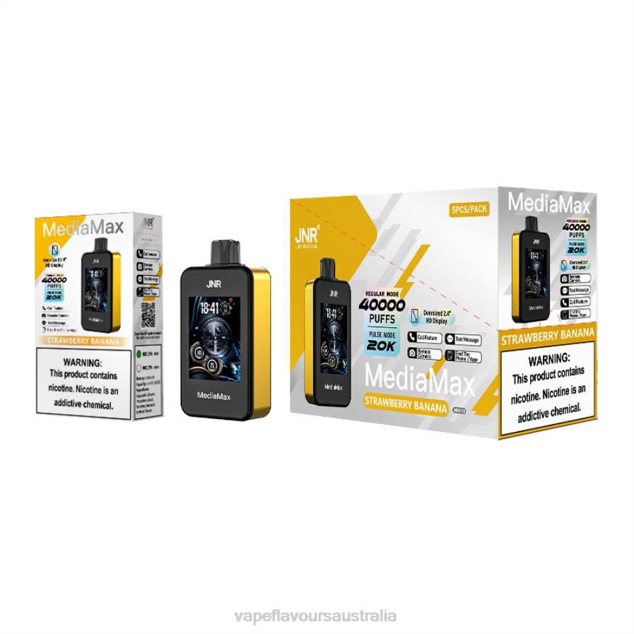 JNR MediaMax JNR MediaMax 40k Puff N4P016 vape pod kit Strawberry Banana