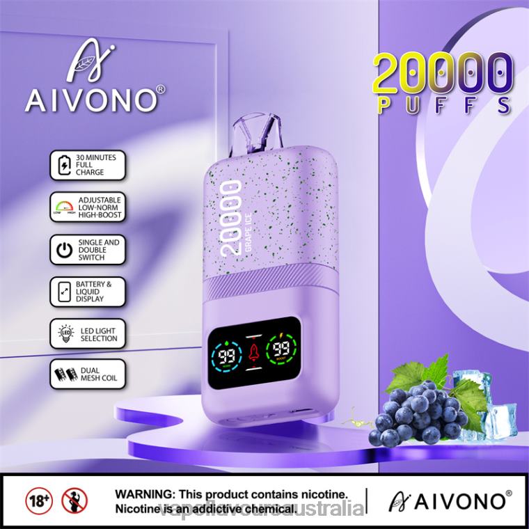 Vape Australia - Aivono AIM magic 20000 Grape Ice 2244086