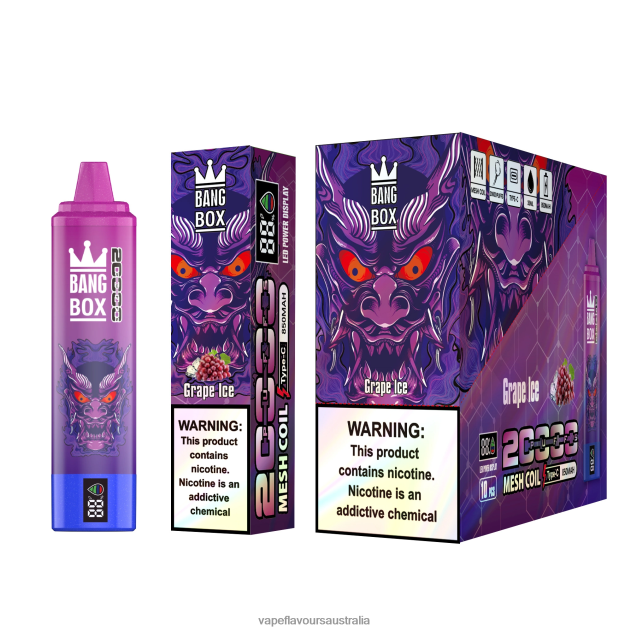 Vape Australia - Bang Box 20000 Puffs Smart Screen Grape Ice 6Z2R8H61