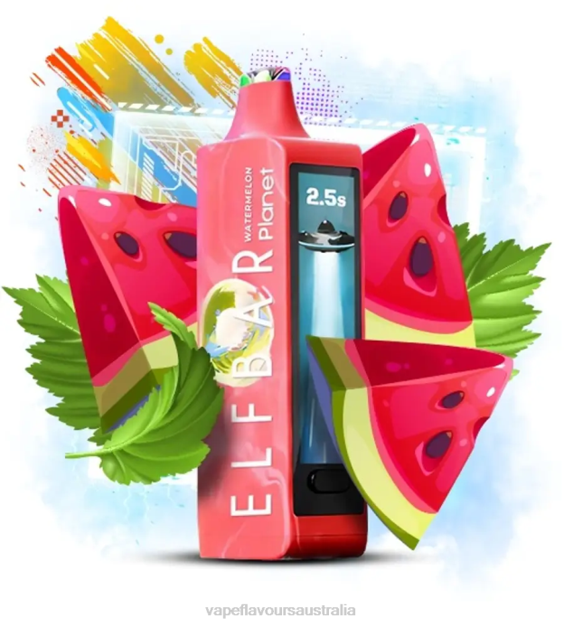 Vape Flavours Australia - Elf Bar Planet 25000 Watermelon X4L012