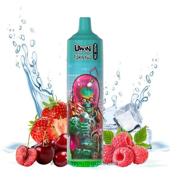 Vape Flavours Australia - UWIN CRYSTAL 35K DISPOSABLE VAPE Strawberry Raspberry Cherry Ice RB44422