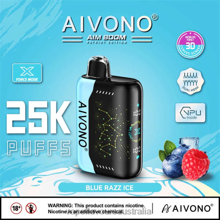 Vape Liquid - Aivono AIM BOOM 25000 Blue Razz Ice 22440345