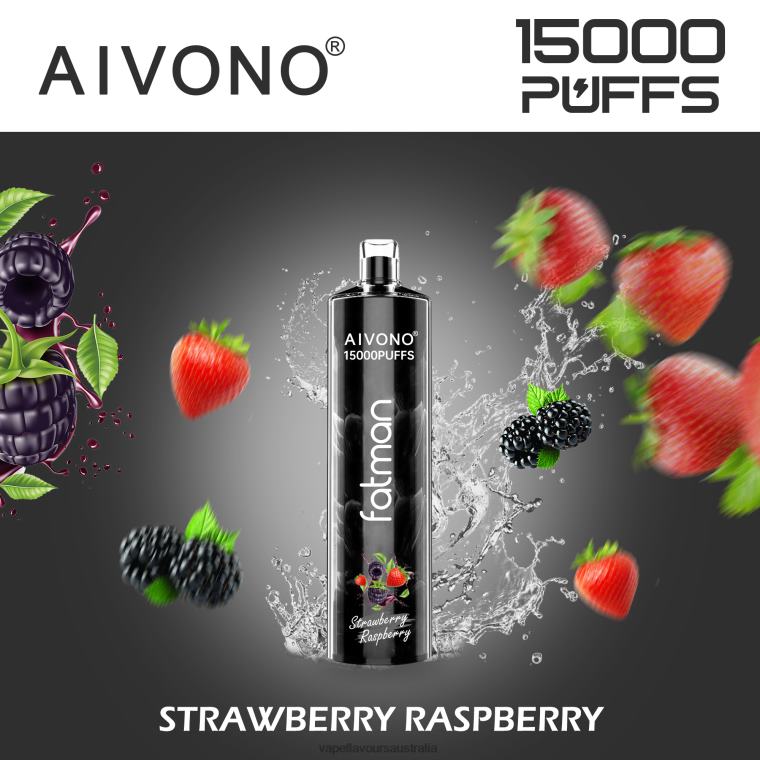 Vape Liquid - Aivono FATMAN 15000 Strawberry Raspberry 2244015