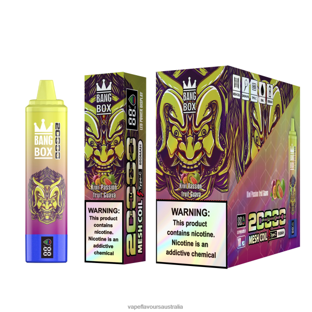 Vape Liquid - Bang Box 20000 Puffs Smart Screen Kiwi Passion Fruit Guava 6Z2R8H50