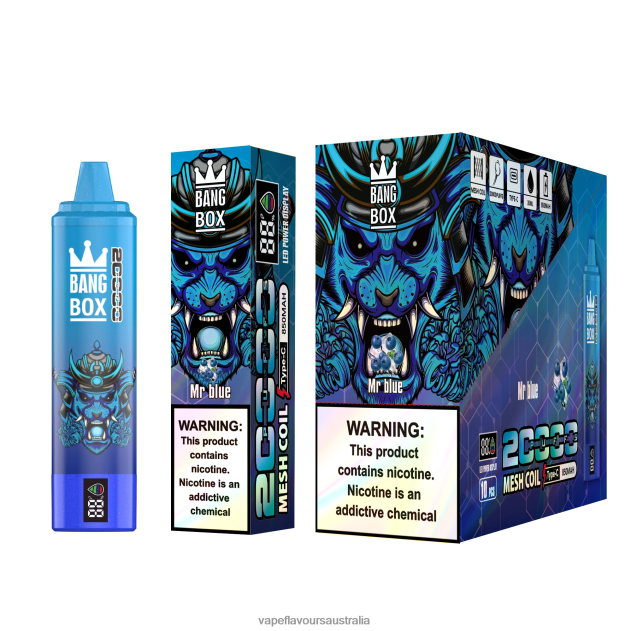 Vape Liquid - Bang Box 20000 Puffs Smart Screen Mr Blue 6Z2R8H60