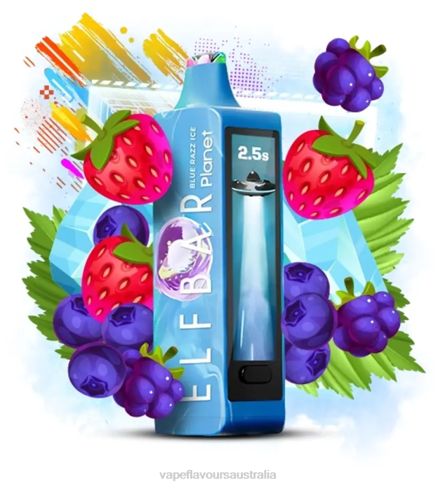 Vape Liquid - Elf Bar Planet 25000 Blue Razz Ice X4L015