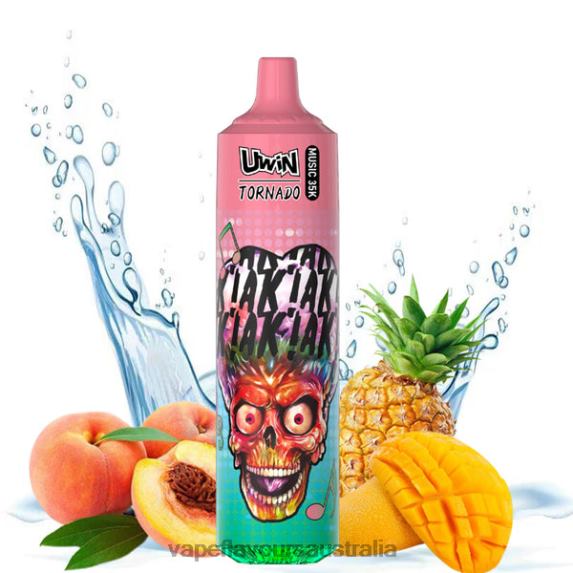 Vape Liquid - UWIN CRYSTAL 35K DISPOSABLE VAPE Peach Mango Pineapple RB44425