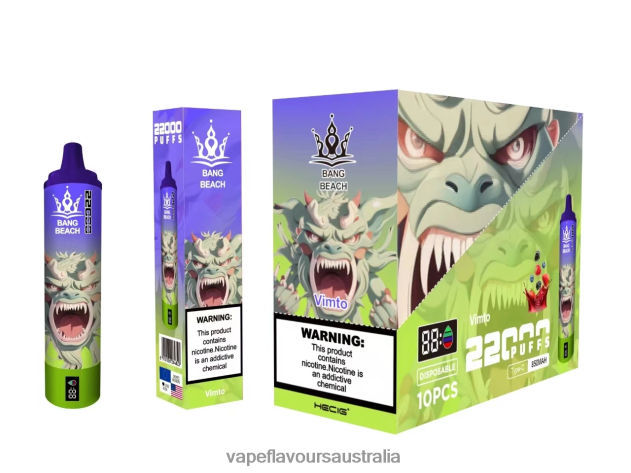 Vape Nicotine Australia - Bang Beach 22000 Puffs Smart Screen Vimto 6Z2R8H18