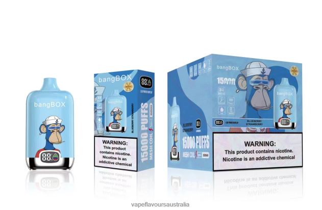 Vape Nicotine Australia - Bang Box 15000 Puffs Blueberry Strawberry 6Z2R8H38