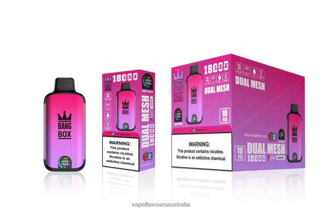 Vape Nicotine Australia - Bang Box 18000 puffs Sour Raspberry Ice 6Z2R8H98
