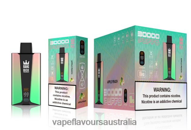 Vape Nicotine Australia - Bang Box 30000 Puffs Smart Screen Apple Peach 6Z2R8H83