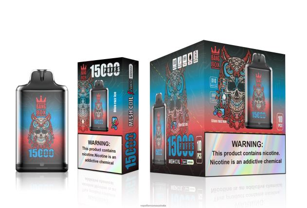 Vape Nicotine Australia - Bang Box S1-15000 Puffs Blue Razz Ice 6Z2R8H108