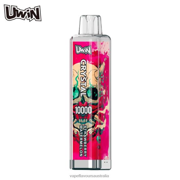 Vape Nicotine Australia - UWIN CRYSTAL 10000 DISPOSABLE VAPE Strawberry Watermelon RB4443