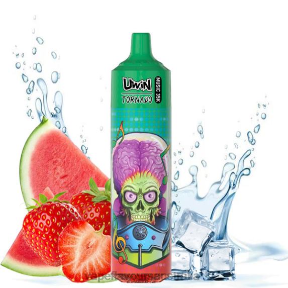 Vape Nicotine Australia - UWIN CRYSTAL 35K DISPOSABLE VAPE Strawberry Watermelon RB44418