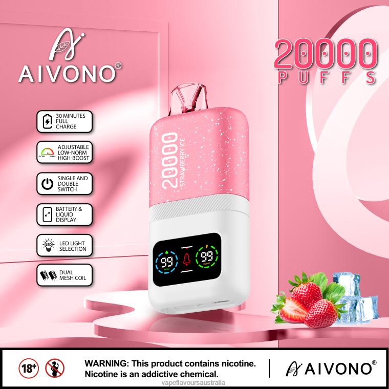 Vape Pod Kit - Aivono AIM magic 20000 Strawberry Ice 2244074