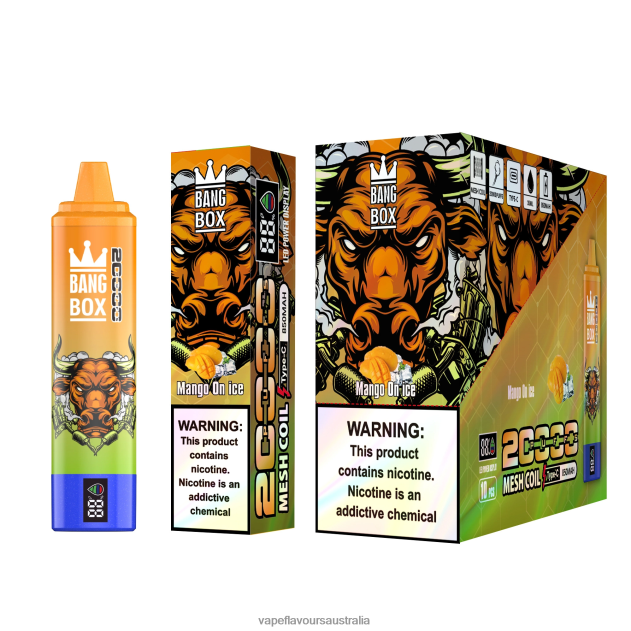 Vape Pod Kit - Bang Box 20000 Puffs Smart Screen Mango On Ice 6Z2R8H54