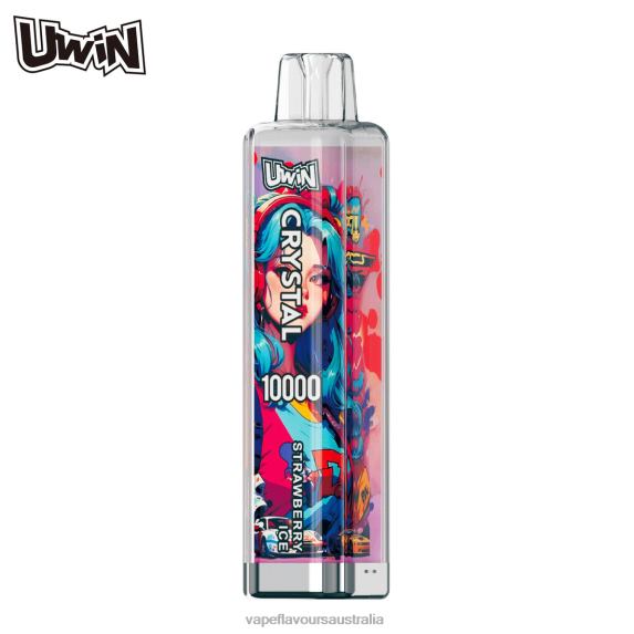 Vape Pod Kit - UWIN CRYSTAL 10000 DISPOSABLE VAPE Strawberry Ice RB4449