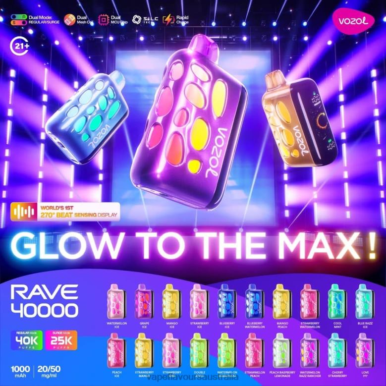 Vozol Rave 40000 L2T661 Vape Australia