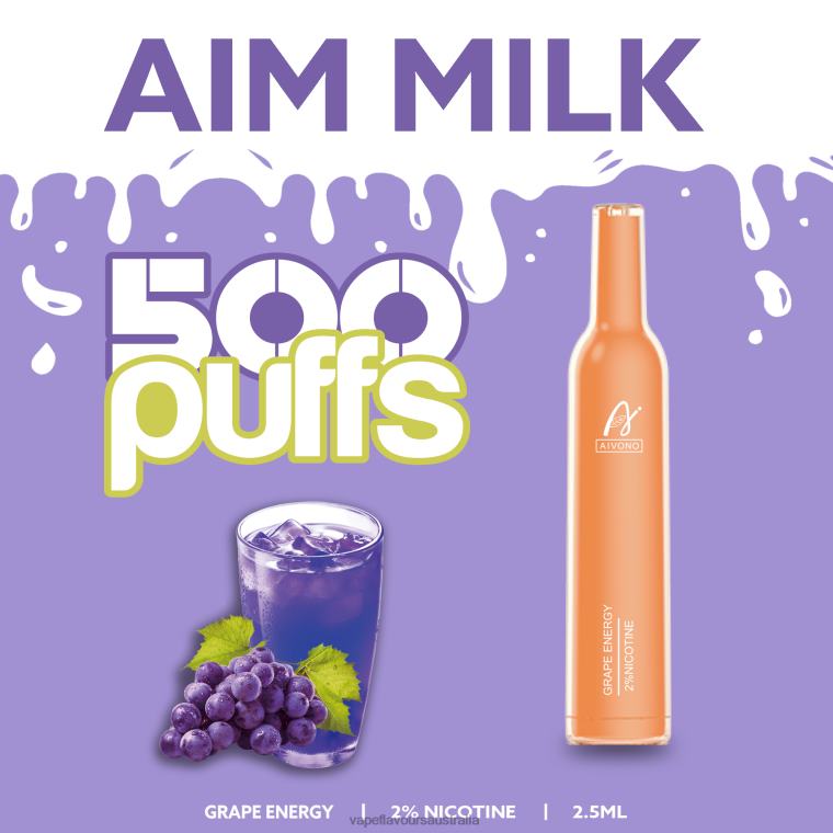Vape Liquid - Aivono AIM MILK 500 Grape Energy 22440265