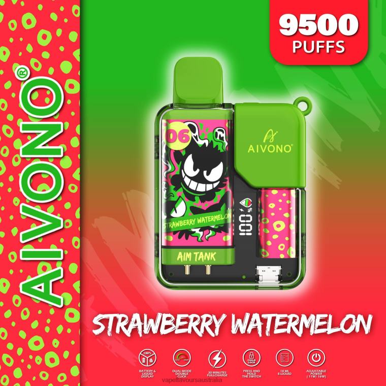 Vape Australia - Aivono AIM TANK 9500 Strawberry Watermelon 2244046