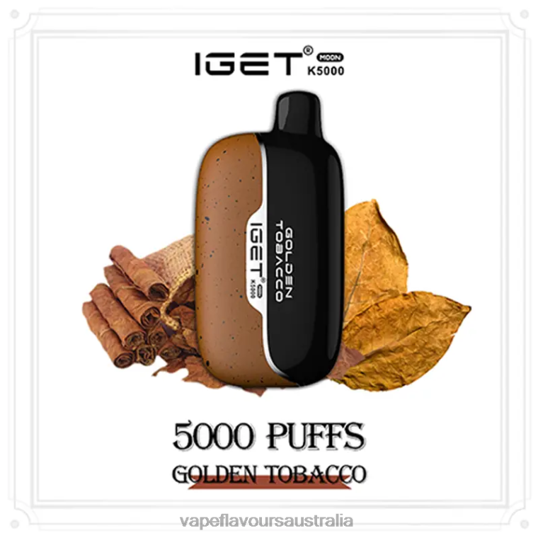 Vape Australia - IGET Moon K5000 Golden Tobacco DZT861