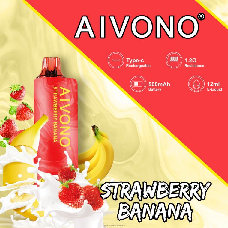 Vape Flavours Australia - Aivono AIM GUN 7000 Strawberry Banana 22440107