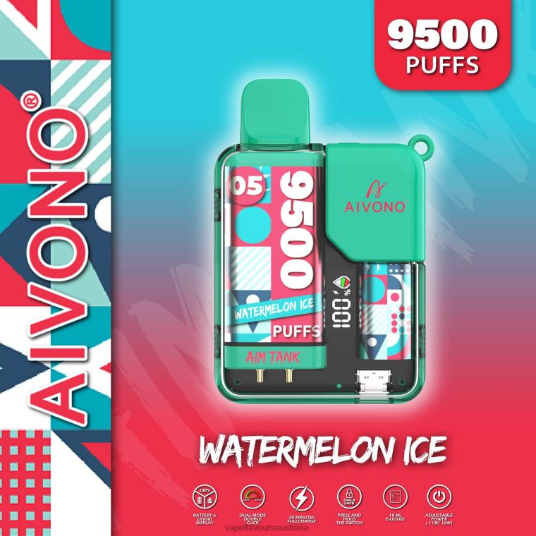 Vape Flavours Australia - Aivono AIM TANK 9500 Watermelon Ice 2244037
