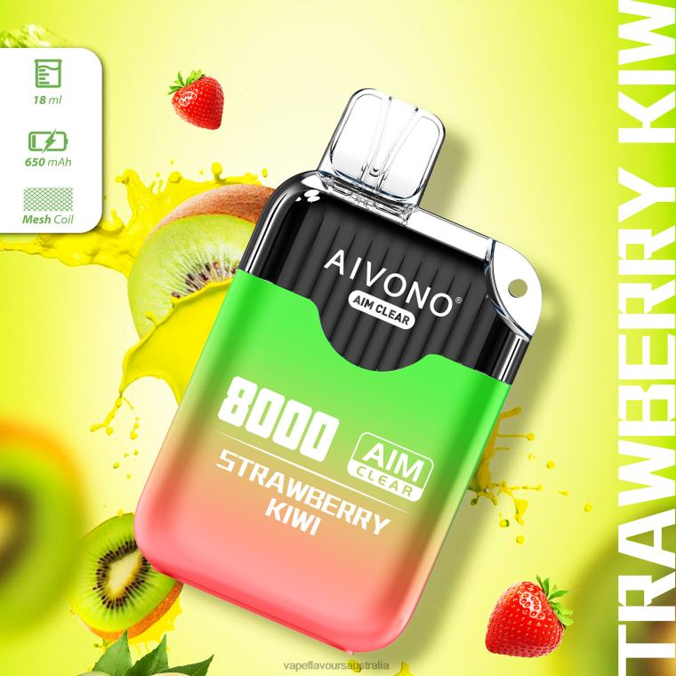 Vape Liquid - Aivono AIM CLEAR 8000 Strawberry Kiwi 22440210