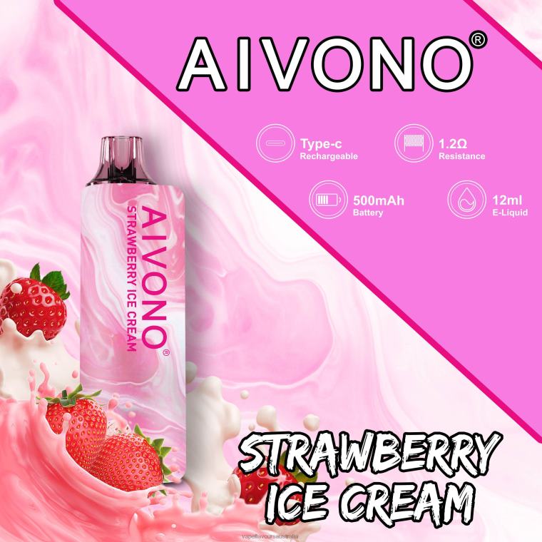 Vape Liquid - Aivono AIM GUN 7000 Strawberry Ice Cream 22440105