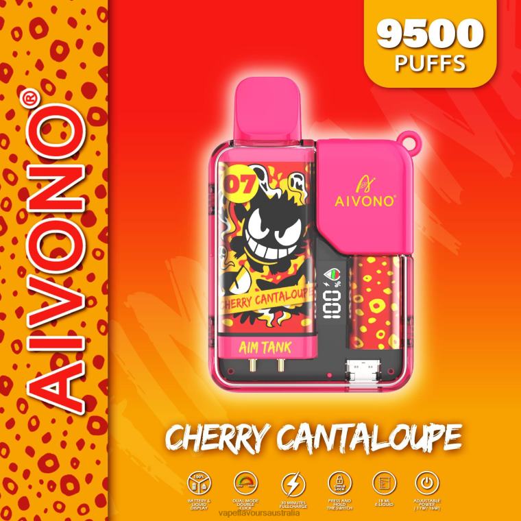 Vape Liquid - Aivono AIM TANK 9500 Cherry Cantaloupe 2244045