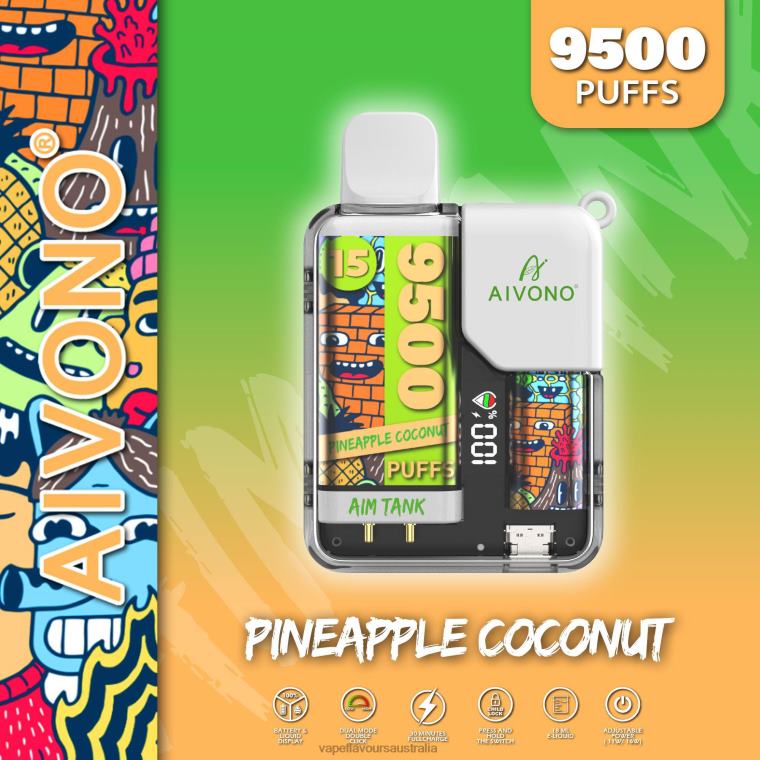Vape Liquid - Aivono AIM TANK 9500 Pineapple Coconut 2244040