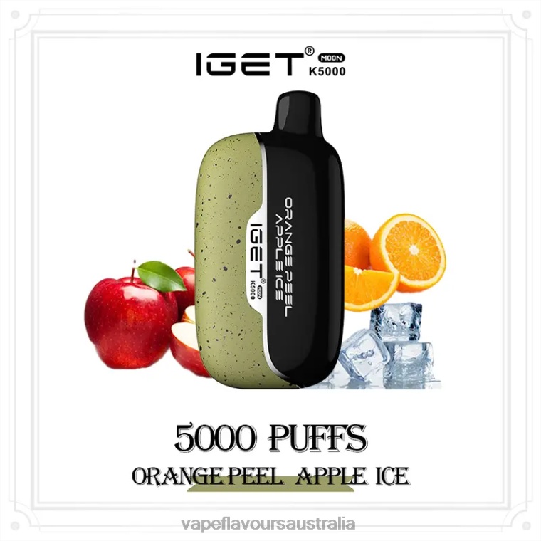 Vape Liquid - IGET Moon K5000 Orange Peel Apple Ice DZT8615