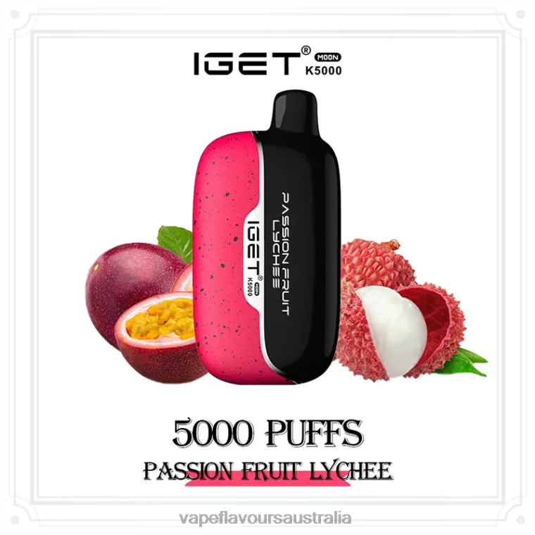 Vape Liquid - IGET Moon K5000 Passion Fruit Lychee DZT8610