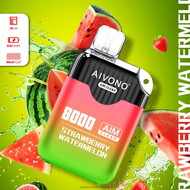 Vape Nicotine Australia - Aivono AIM CLEAR 8000 Strawberry Watermelon 22440208