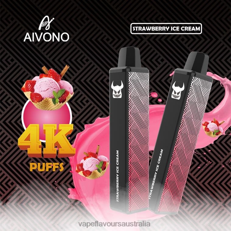 Vape Nicotine Australia - Aivono AIM FREAK 4000 Strawberry Ice Cream 22440263