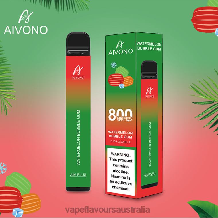 Vape Nicotine Australia - Aivono AIM PLUS 800 Watermelon Bubble Gum 22440198