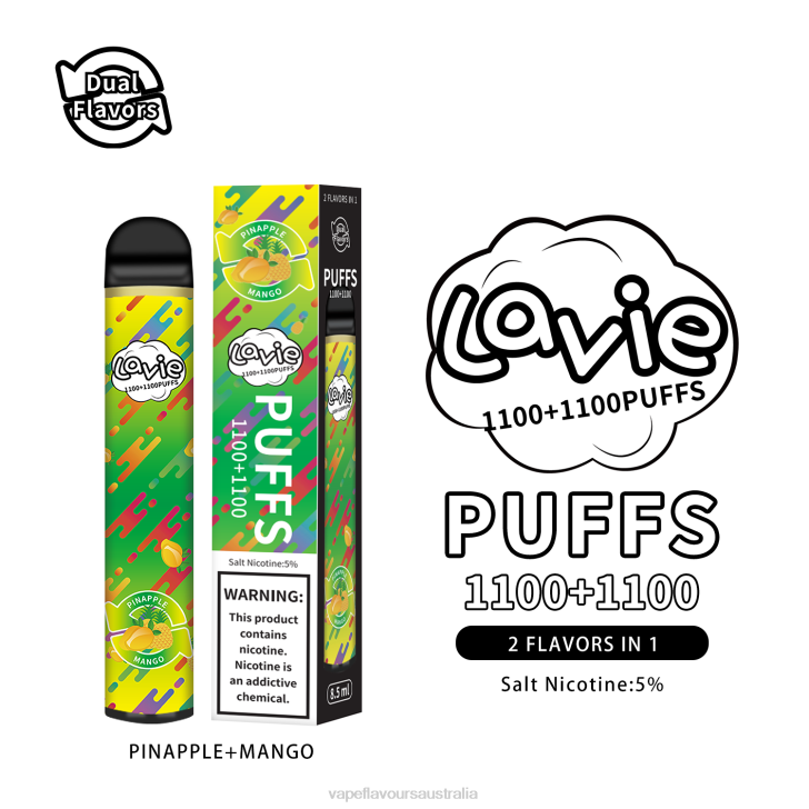 Vape Australia - LAVIE BAR Switch 2200 Puffs Pinapple/Mango J6DP296