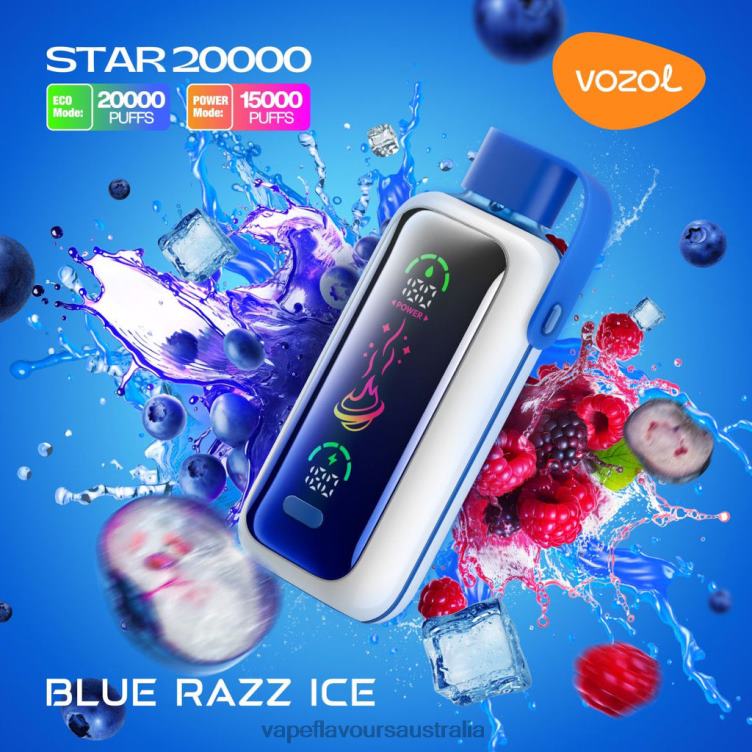 Vape Australia - VOZOL STAR 20000 BLUE RAZZ ICE PRZ8R4